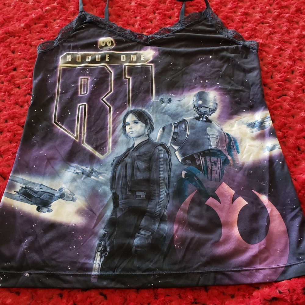 💜Star Wars Rogue One camisole, junior's size M, blue and purple, gently worn💜